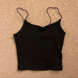 garage ribbed spaghetti strap tank top